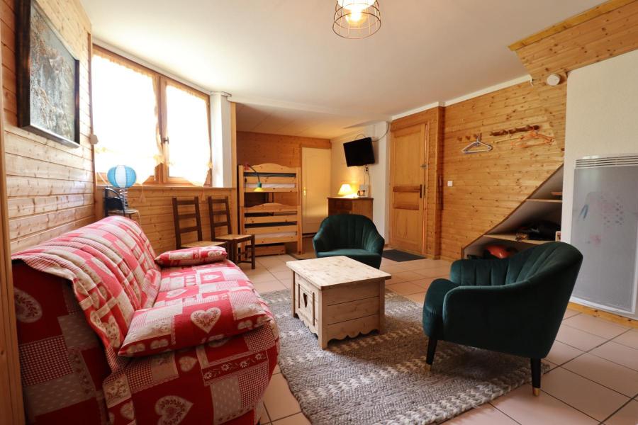 Vakantie in de bergen Appartement triplex 5 kamers 10 personen - Chalet Télémark - Les Gets - Woonkamer