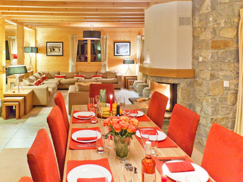 Holiday in mountain resort Chalet Teychenne Mungo - Thyon - Dining area