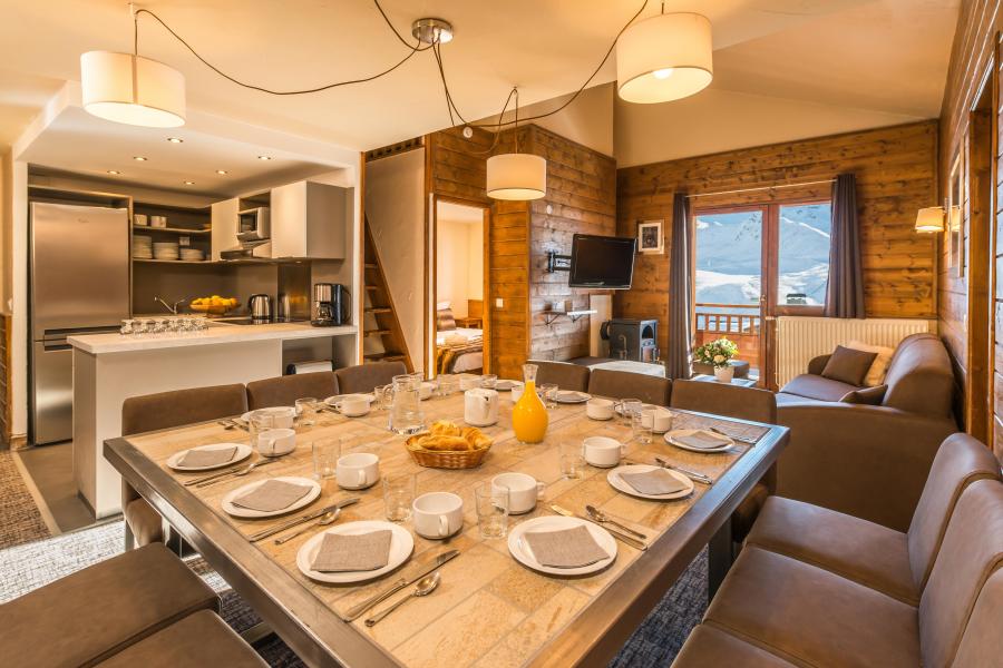 Holiday in mountain resort 7 room mezzanine apartment 10-12 people - Chalet Val 2400 - Val Thorens - Living room