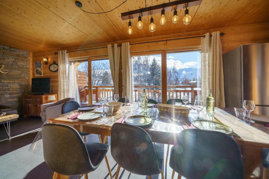 Holiday in mountain resort 5 room triplex chalet 8 people (Friandise) - Chalets Les Balcons du Golf - Alpe d'Huez - Dining area