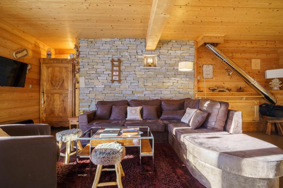 Vakantie in de bergen Chalet triplex 5 kamers 8 personen (Rébèque) - Chalets Les Balcons du Golf - Alpe d'Huez - Woonkamer