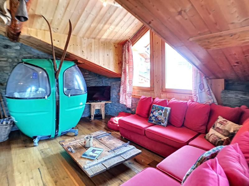 Holiday in mountain resort 5 room chalet 8 people (Aiglon) - Chalets les Granges - Saint Martin de Belleville - Living room