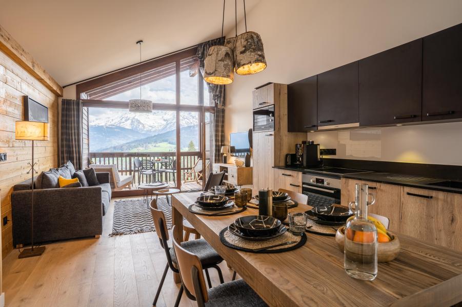 Holiday in mountain resort 2 room apartment cabin 6 people (Premium) - Daddy Pool Terresens Les Roches Blanches - Combloux - Living room