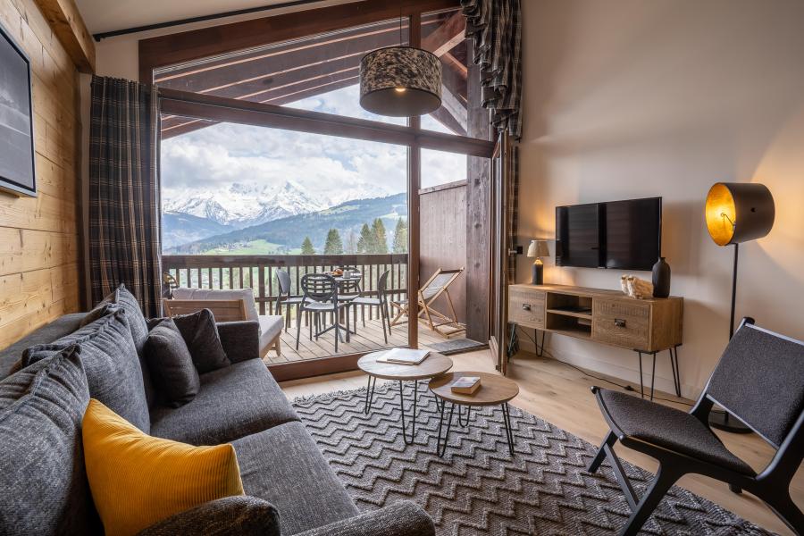 Holiday in mountain resort 2 room apartment cabin 6 people (Premium) - Daddy Pool Terresens Les Roches Blanches - Combloux - Living room