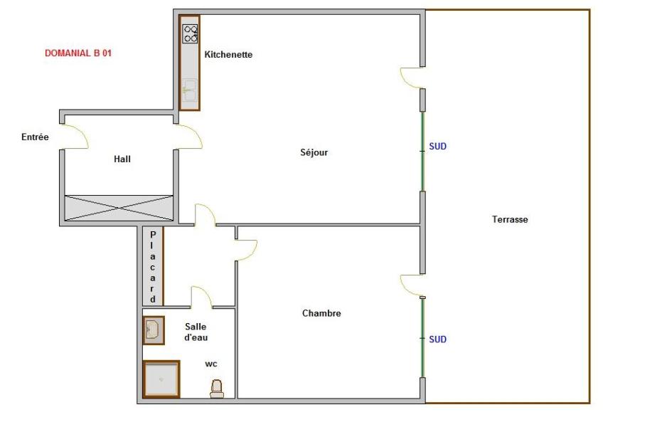 Vakantie in de bergen Appartement 2 kamers 4 personen (01) - Domanial B - La Clusaz - Kaart