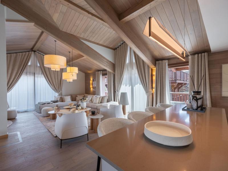 Vakantie in de bergen Chalet 7 kamers 12 personen - GOYARD - Courchevel - Woonkamer