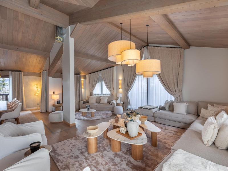 Vakantie in de bergen Chalet 7 kamers 12 personen - GOYARD - Courchevel - Woonkamer