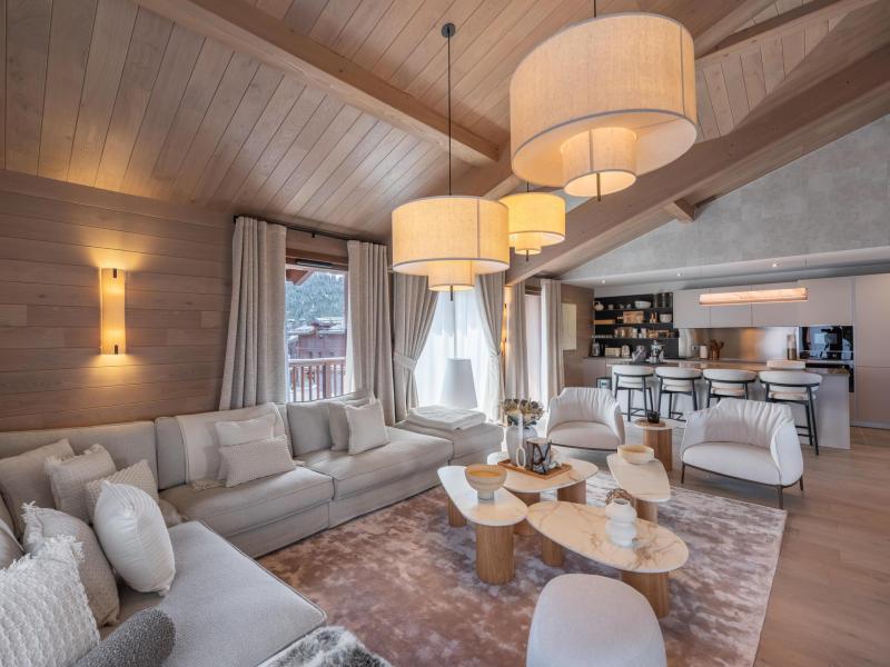 Vakantie in de bergen Chalet 7 kamers 12 personen - GOYARD - Courchevel - Woonkamer