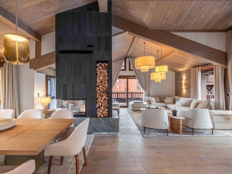 Vakantie in de bergen Chalet 7 kamers 12 personen - GOYARD - Courchevel - Woonkamer