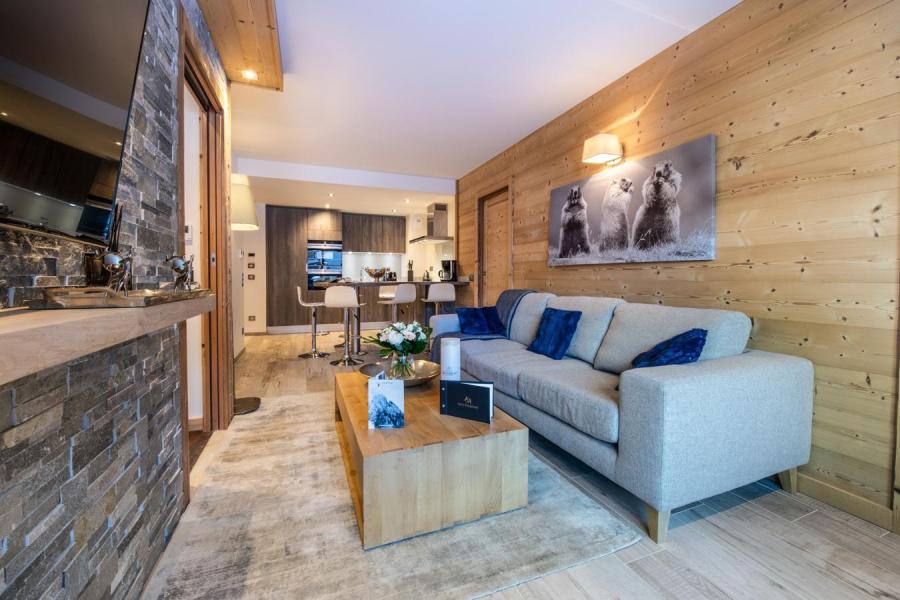 Vakantie in de bergen Appartement 3 kabine kamers 4-6 personen (C03) - Keystone Lodge - Courchevel - Woonkamer