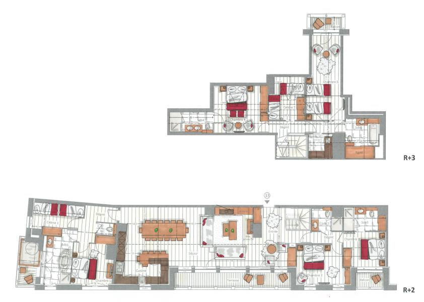 Urlaub in den Bergen 7-Zimmer-Maisonette-Wohnung für 14-16 Personen (33) - Kinabalu - Les Gets - Plan