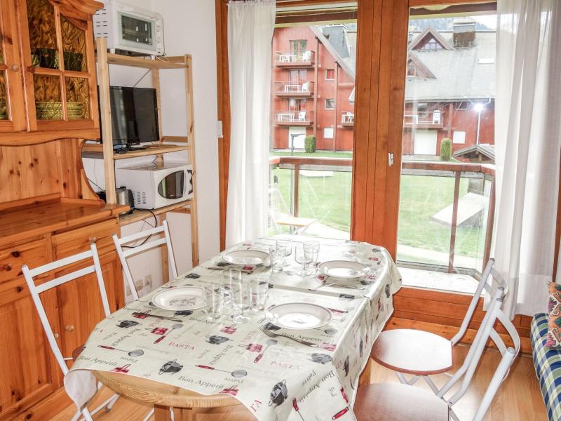 Vakantie in de bergen Appartement 1 kamers 4 personen (7) - L'Enclave I et J - Les Contamines-Montjoie - Woonkamer