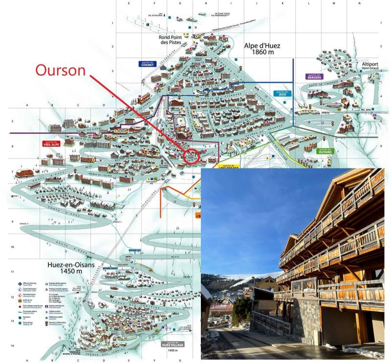 Holiday in mountain resort 5 room duplex apartment sleeping corner 10 people (302) - L'Ourson - Alpe d'Huez - Plan