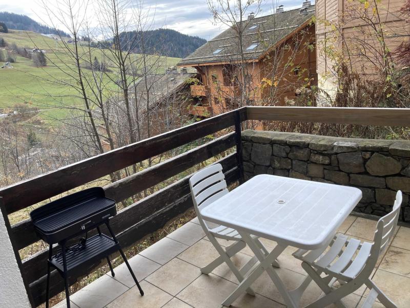 Vacaciones en montaña Apartamento cabina para 3 personas - La Colombière - Le Grand Bornand - Balcón