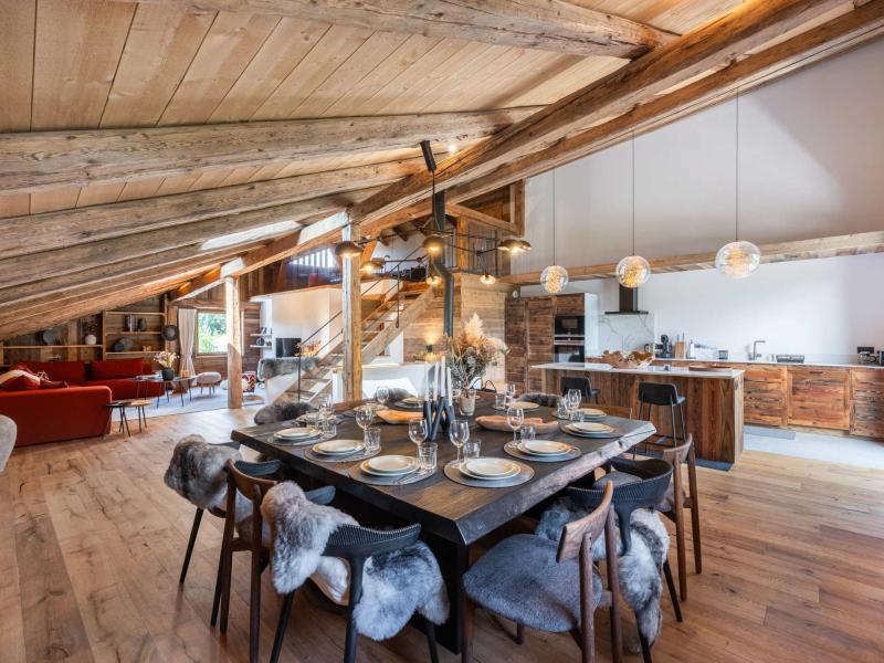 Vakantie in de bergen Chalet duplex mitoyen 5 kamers 10 personen - La Ferme St Gervais - Saint Gervais - Woonkamer