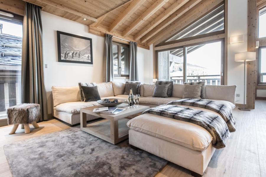 Vakantie in de bergen Appartement duplex 4 kabine kamers 8 personen (A32) - La Résidence Aspen Lodge - Courchevel - Woonkamer