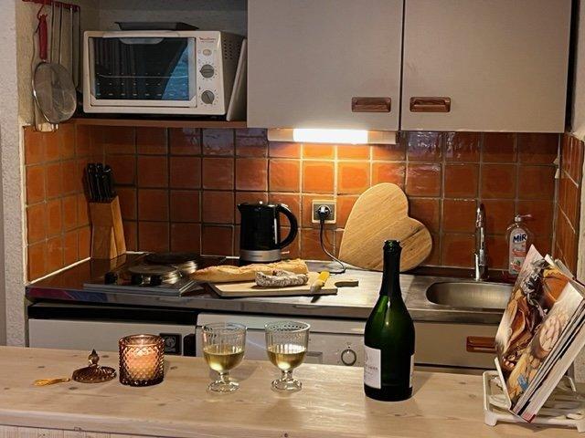 Vakantie in de bergen Appartement 2 kamers 4 personen (420) - La Résidence Ferme d'Augustin - Montgenèvre - Keukenblok