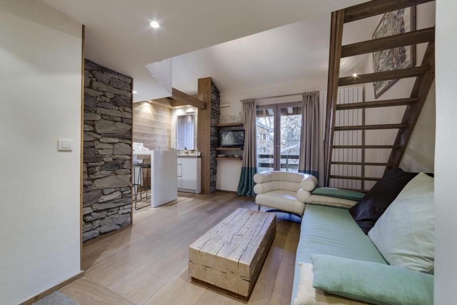 Vakantie in de bergen Appartement duplex 3 kabine kamers 4 personen (44) - La Résidence le Solaire - Val d'Isère - Woonkamer