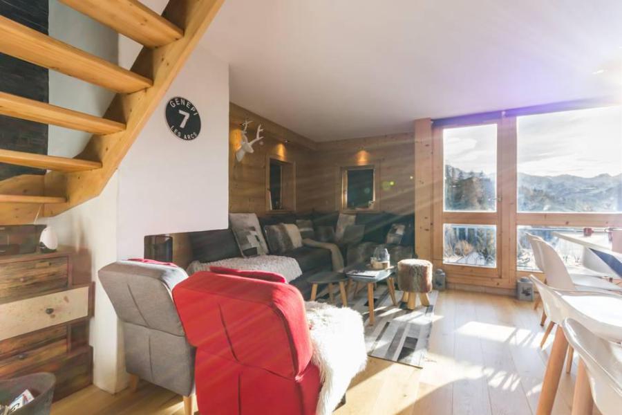 Vakantie in de bergen Appartement duplex 4 kamers 8 personen (925) - La Résidence le Thuria - Les Arcs - Woonkamer