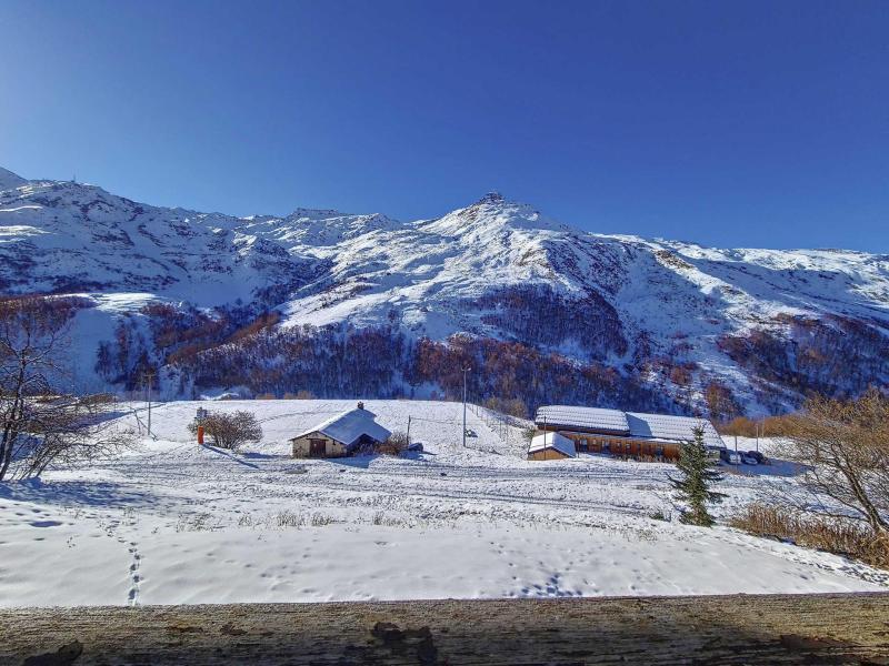 Urlaub in den Bergen 2-Zimmer-Holzhütte für 4 Personen (0014) - La Résidence les Balcons d'Olympie - Les Menuires - Balkon