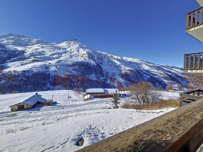 Urlaub in den Bergen 2-Zimmer-Holzhütte für 4 Personen (0014) - La Résidence les Balcons d'Olympie - Les Menuires - Balkon