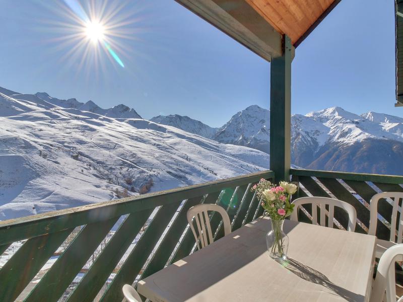 Urlaub in den Bergen 3-Zimmer-Appartment für 6 Personen - La Résidence Les Balcons du Soleil - Peyragudes - Balkon