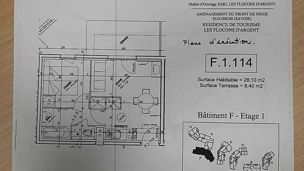 Vacances en montagne Appartement 2 pièces 4 personnes (F1.114) - La Résidence les Flocons d'Argent - Aussois - Kitchenette