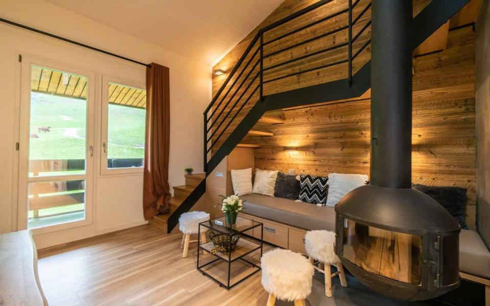 Vakantie in de bergen Appartement duplex 3 kamers 7 personen (G092) - La Résidence les Lauzes - Valmorel - Woonkamer