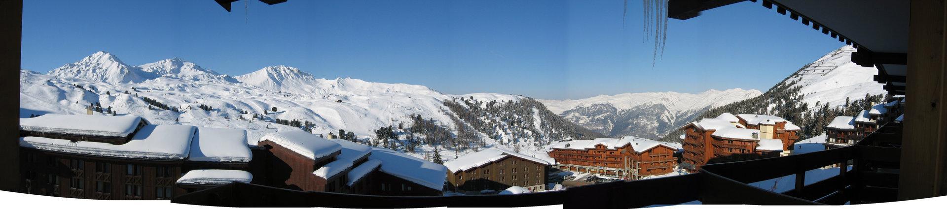 Urlaub in den Bergen 3-Zimmer-Appartment für 6 Personen (515) - La Résidence Licorne - La Plagne - Balkon