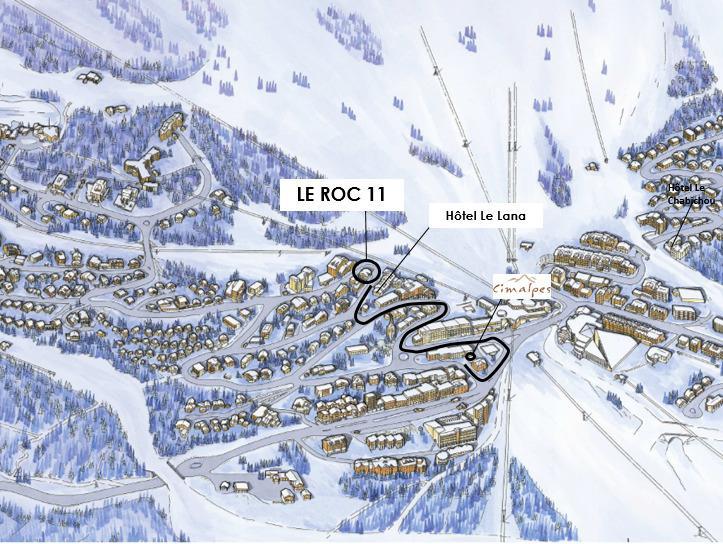 Holiday in mountain resort 3 room apartment cabin 5 people (11) - La Résidence Roc - Courchevel - Plan