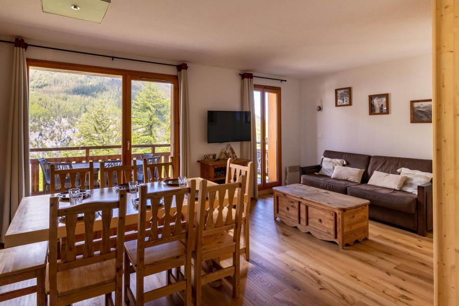 Vakantie in de bergen Appartement 3 kabine kamers 8 personen (601) - Le Balcon des Airelles - Les Orres - Woonkamer