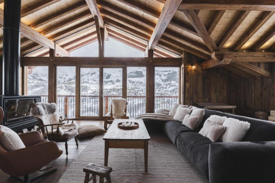 Urlaub in den Bergen Triplex-Chalet 8 zimmer 12 Personnen - Le Bercail - Saint Martin de Belleville - Wohnzimmer