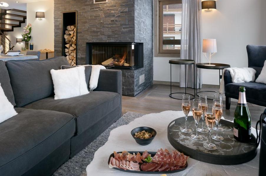 Wakacje w górach Apartament triplex 6 pokojowy 10 osób (Koh-I-Nor) - Le C - Courchevel - Pokój gościnny