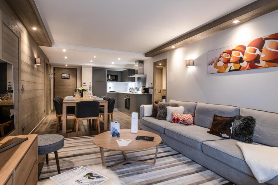 Vakantie in de bergen Appartement 4 kabine kamers 6-8 personen (A01) - Le C - Courchevel - Woonkamer