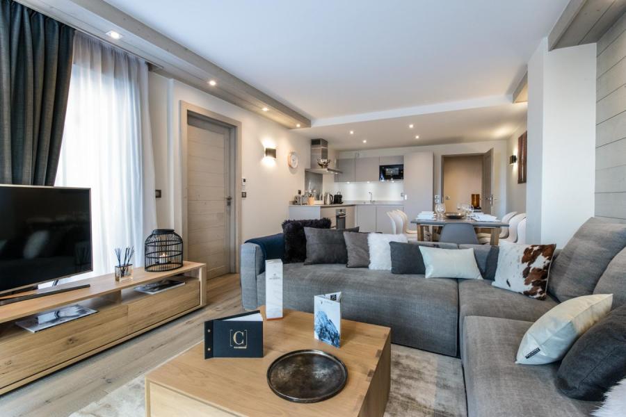 Vakantie in de bergen Appartement 4 kabine kamers 6-8 personen (A03) - Le C - Courchevel - Woonkamer