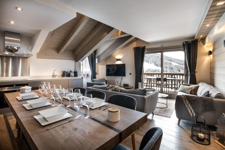 Vakantie in de bergen Appartement 5 kabine kamers 8-10 personen (A06) - Le C - Courchevel - Woonkamer