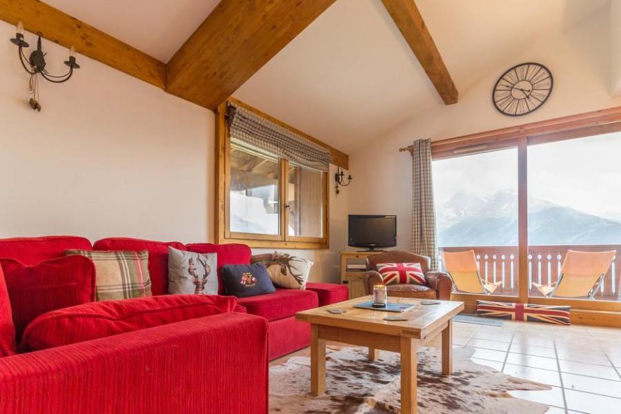 Vakantie in de bergen Appartement 5 kamers 8 personen (A11-12) - Le Chalet des Eucherts - La Rosière - Woonkamer