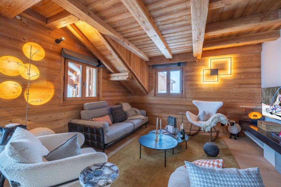 Holiday in mountain resort 7 room chalet 12 people - Le Chalet Ecureuil - Alpe d'Huez - Living room