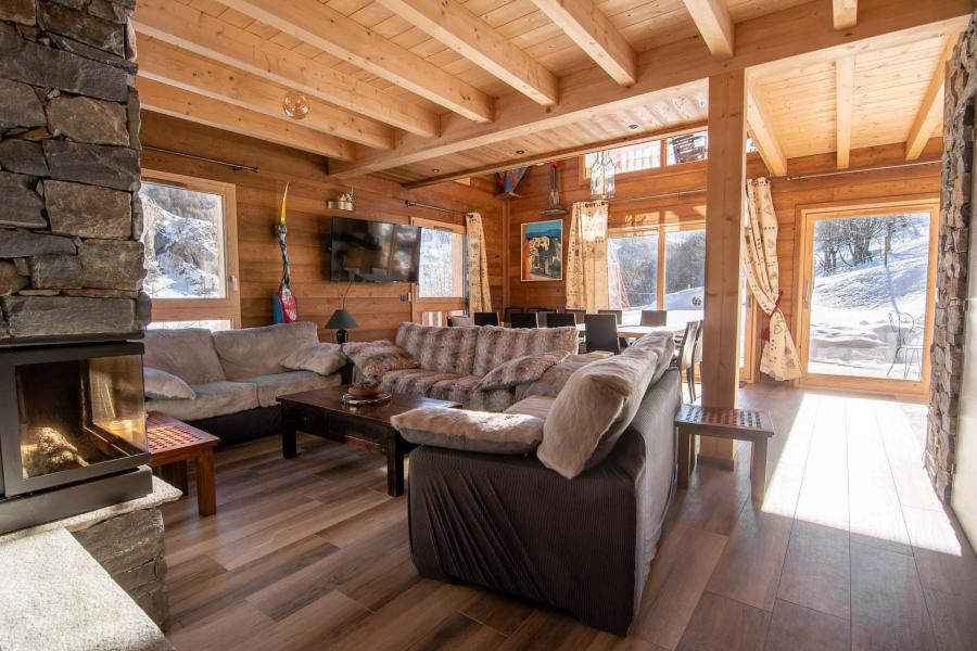 Holiday in mountain resort 5 room duplex chalet 12 people (KOPEREK) - Le Chalet Kopérek - Valloire - Living room