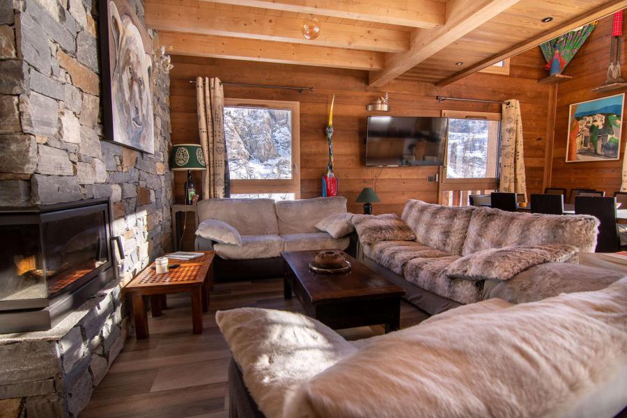 Vakantie in de bergen Chalet duplex 5 kamers 12 personen (KOPEREK) - Le Chalet Kopérek - Valloire - Woonkamer