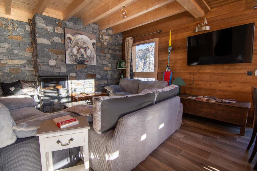 Vakantie in de bergen Chalet duplex 5 kamers 12 personen (KOPEREK) - Le Chalet Kopérek - Valloire - Woonkamer