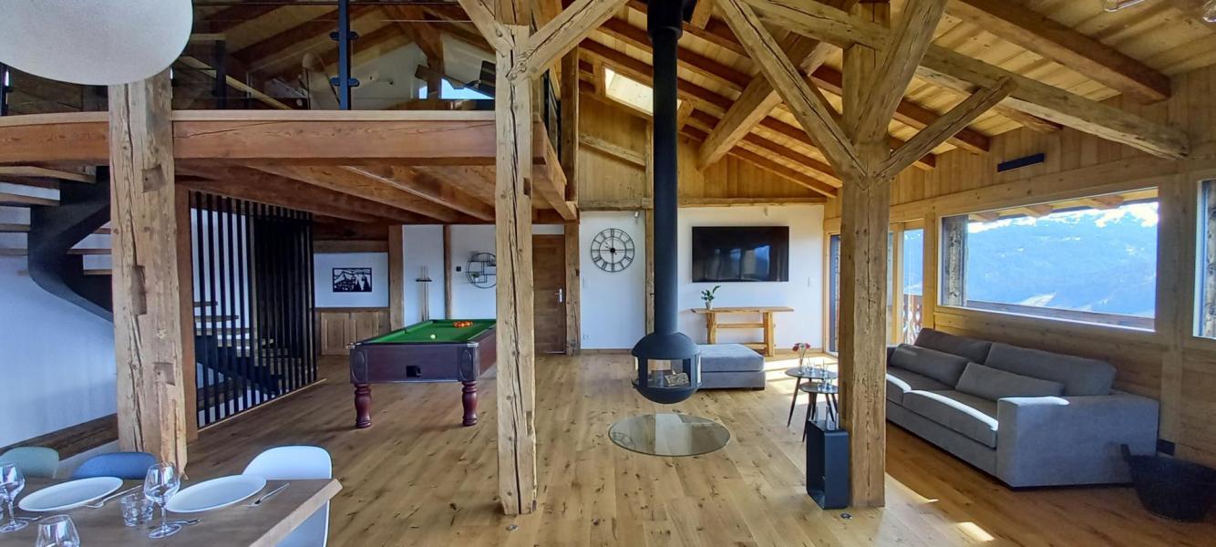 Urlaub in den Bergen Triplex-Chalet 8 zimmer 14 Personnen - LE CHAR - Les Gets - Wohnzimmer