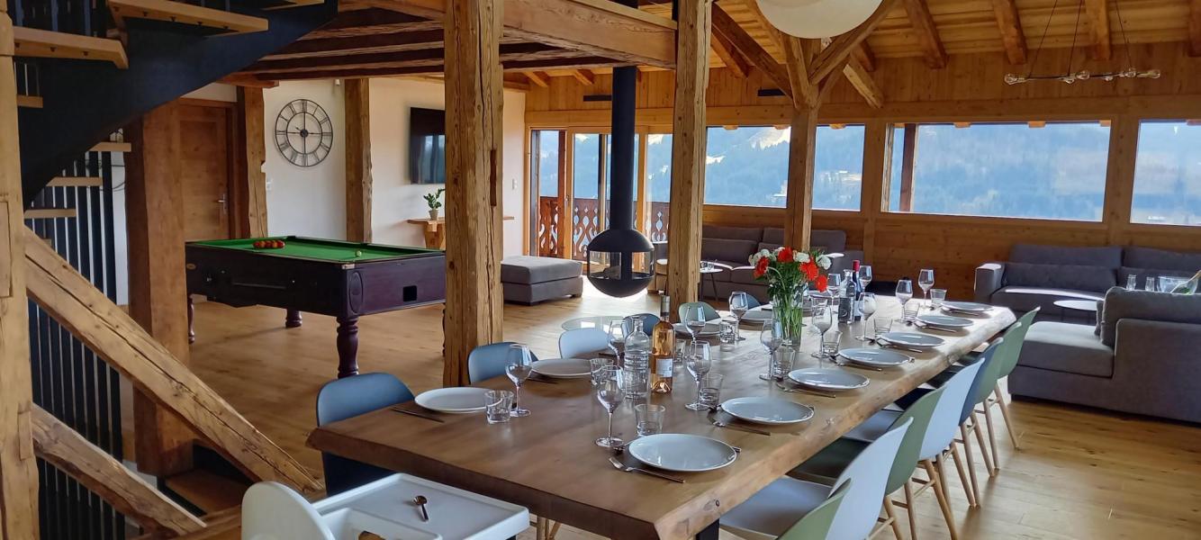 Urlaub in den Bergen Triplex-Chalet 8 zimmer 14 Personnen - LE CHAR - Les Gets - Wohnzimmer