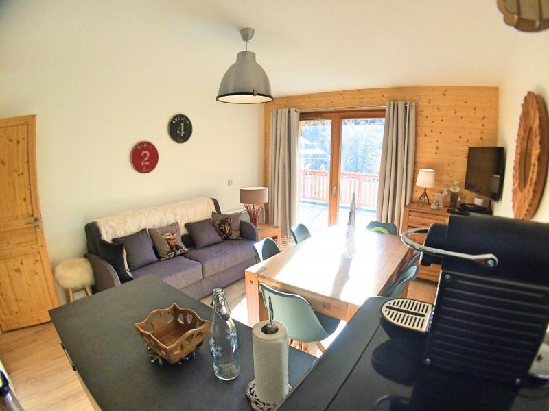 Holiday in mountain resort 2 room apartment cabin 6 people (M18) - Le Hameau des Rennes - Vars - Living room