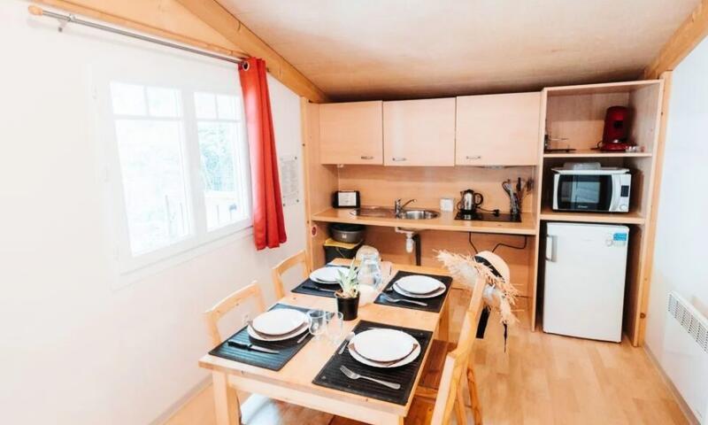 Vakantie in de bergen Mobile-Home 3 kamers 4 personen (Confort 35m²) - Le Malazéou Wellnesse Sport Camping - Ax-les-Thermes - Buiten zomer