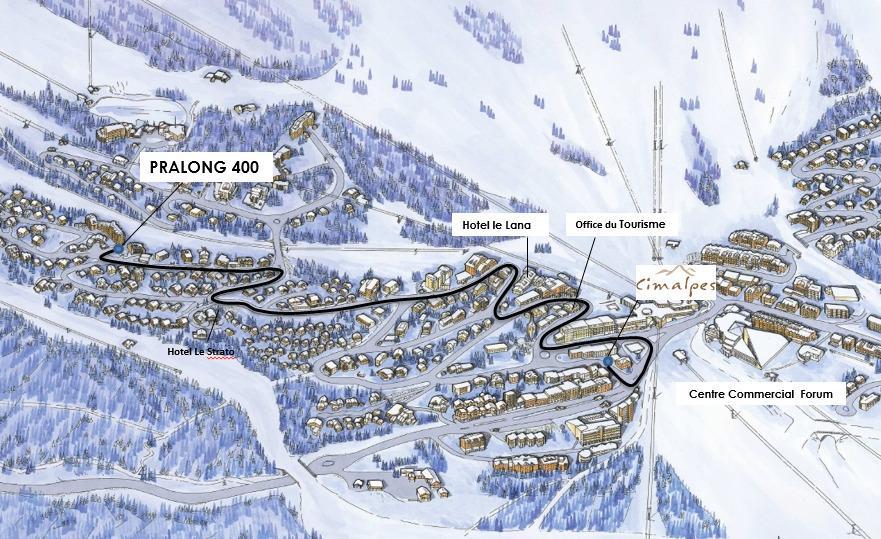 Vacanze in montagna LE PRALONG - Courchevel - Mappa