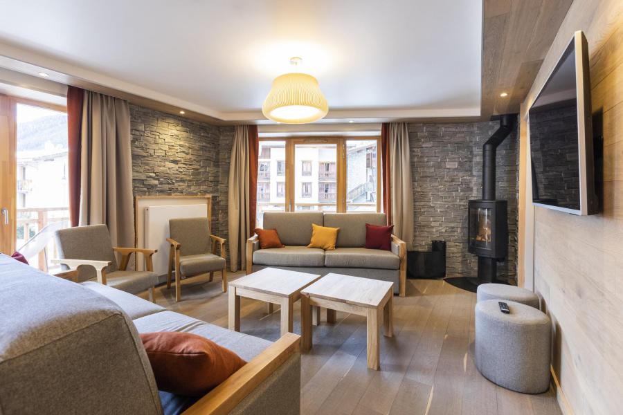 Holiday in mountain resort 6 room apartment 10-12 people - Les Balcons Platinium Val Cenis - Val Cenis - Living room