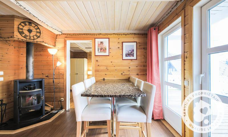 Ski verhuur Chalet 5 kamers 8 personen (Prestige 110m²) - Les Chalets de Flaine Hameau - Maeva Home - Flaine - Woonkamer