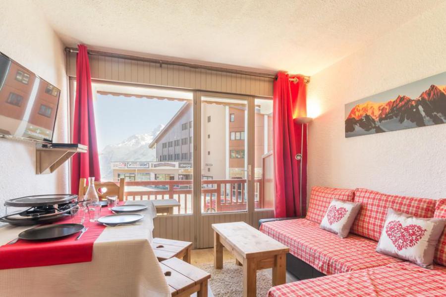 Vakantie in de bergen Studio bergnis 4 personen (7D) - Les Chalets de la Rosière - La Rosière - Woonkamer