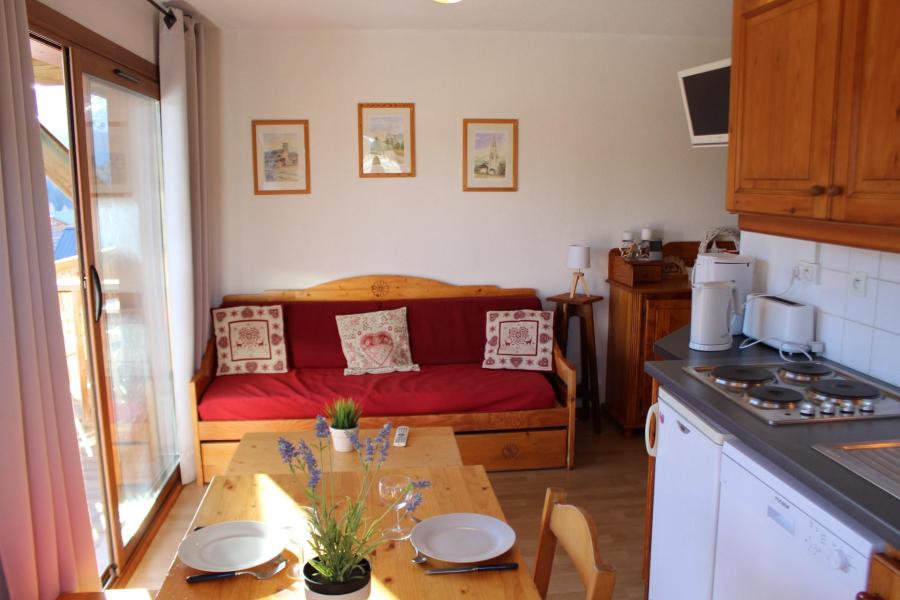 Vakantie in de bergen Appartement 2 kabine kamers 6 personen (AN55) - Les Chalets de SuperD Ancolie - Superdévoluy - Woonkamer
